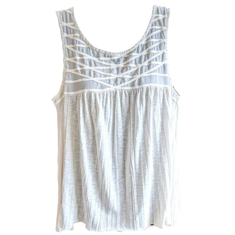 American Eagle Womens Tank Top M Relaxed Fit Fairy Keyhole Back Dainty Resort